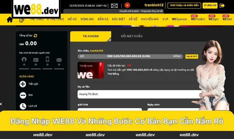 Giao diện đăng nhập nhanh chóng và thân thiện cho người dùng