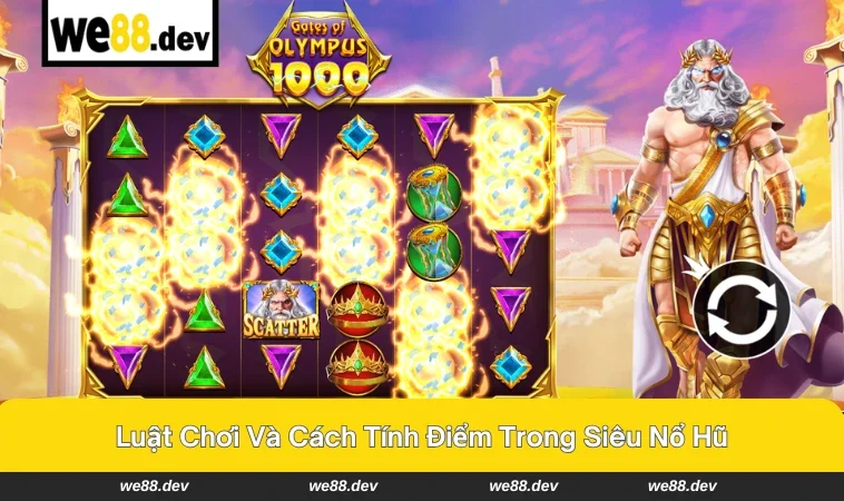 Giao diện quay hũ với nhiều biểu tượng phần thưởng khác nhau.