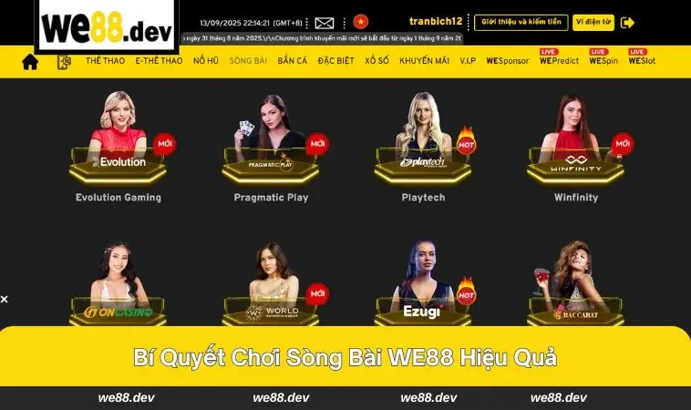 Không gian sang trọng và hiện đại tại sòng bài WE88 