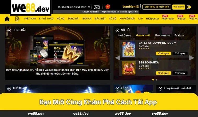 Chỉ vài bước để sở hữu app WE88 ngay hôm nay 